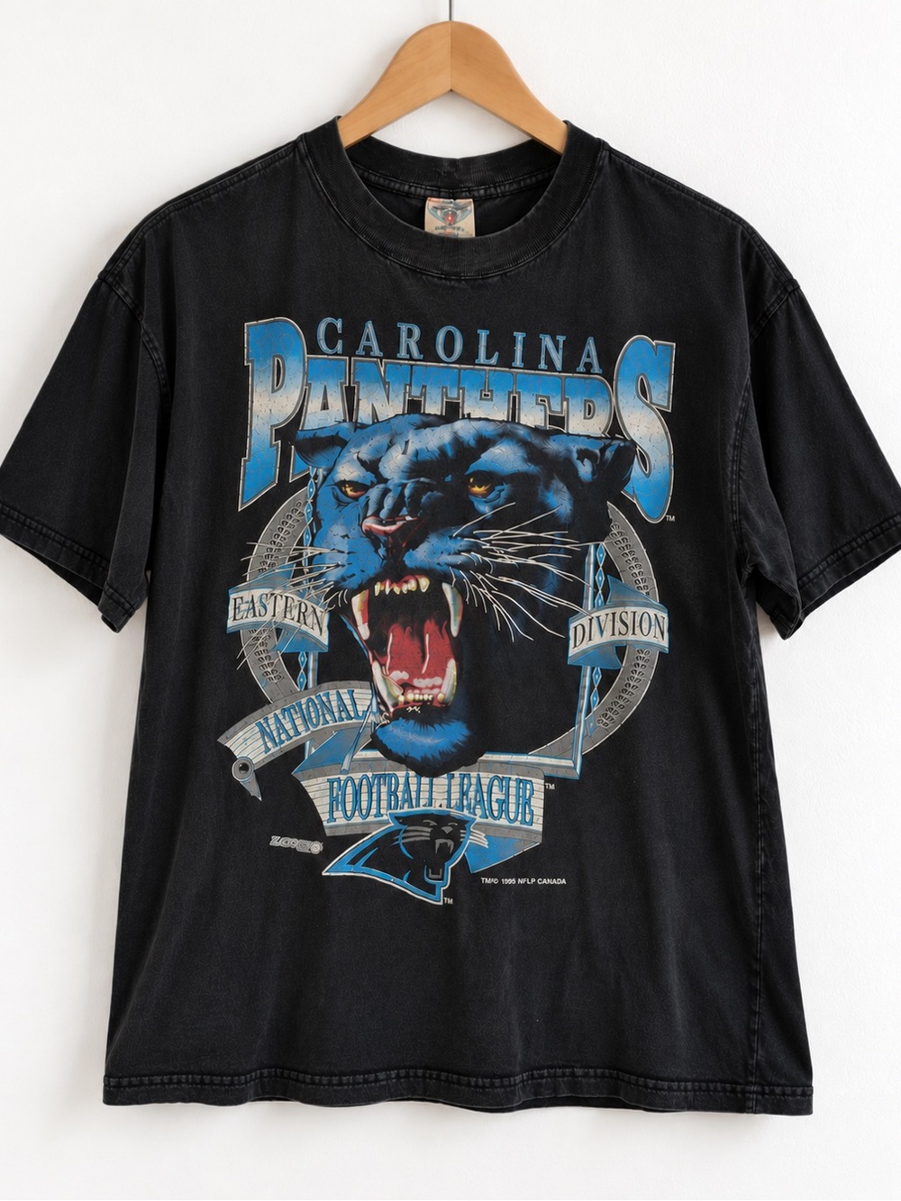DATED! 1995 NFL Carolina Panthers 
Black Graphic Tee | 100% Cotton XL 🏈